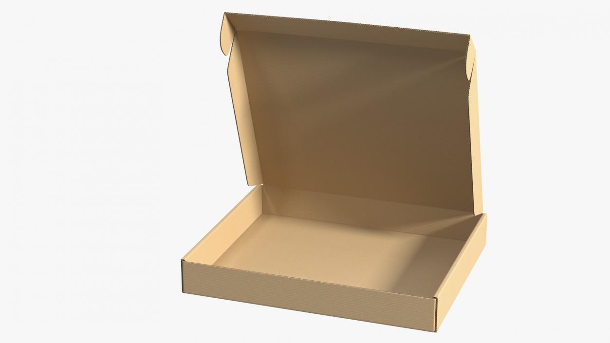 3D Opened Package Cardboard Box model