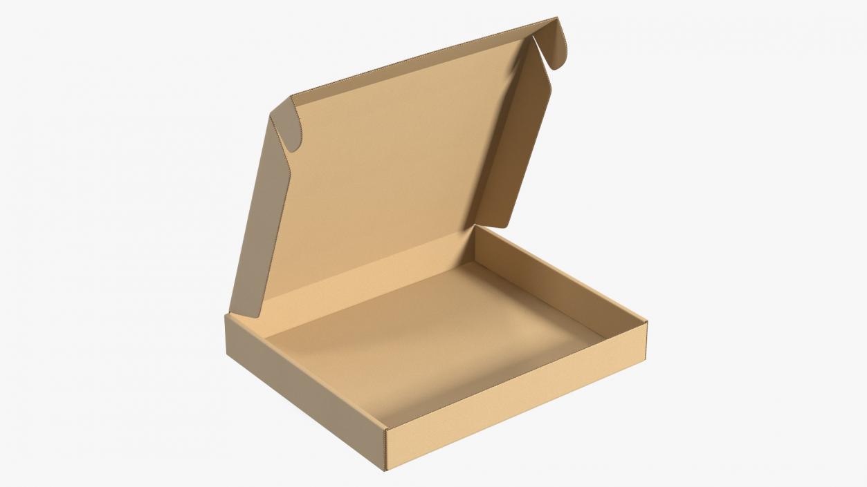 3D Opened Package Cardboard Box model