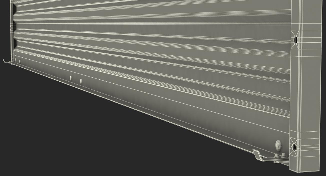 Commercial Rollup Gate Rigged 3D model