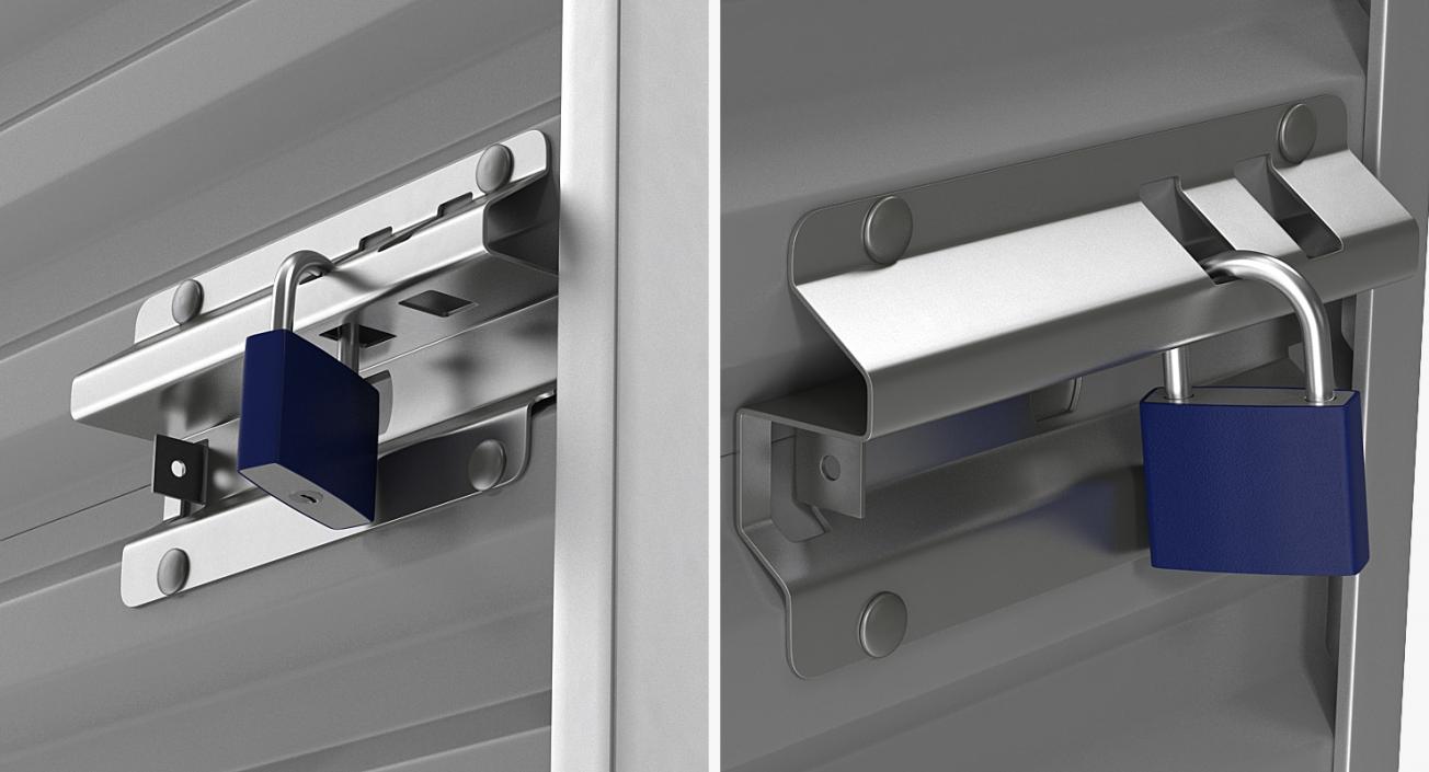 Commercial Rollup Gate Rigged 3D model