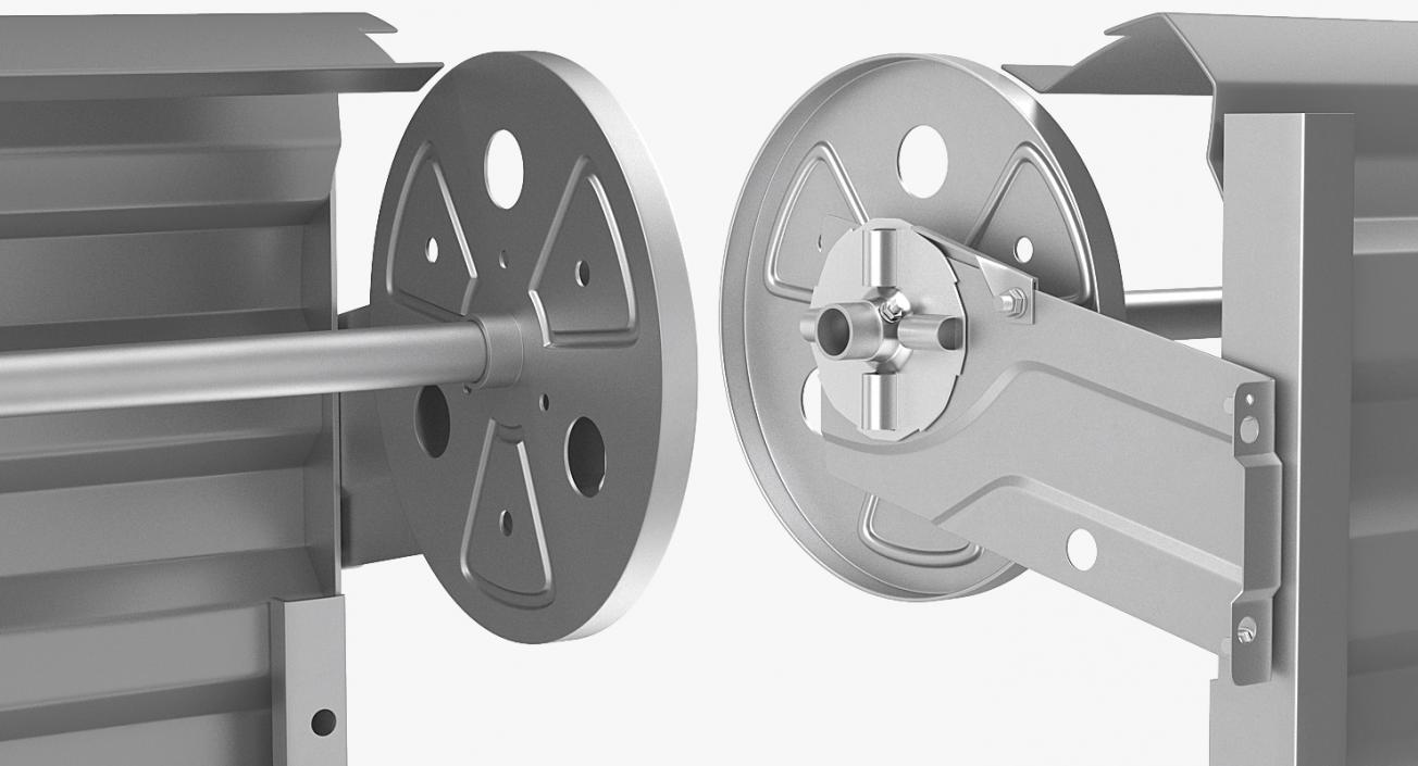 Commercial Rollup Gate Rigged 3D model