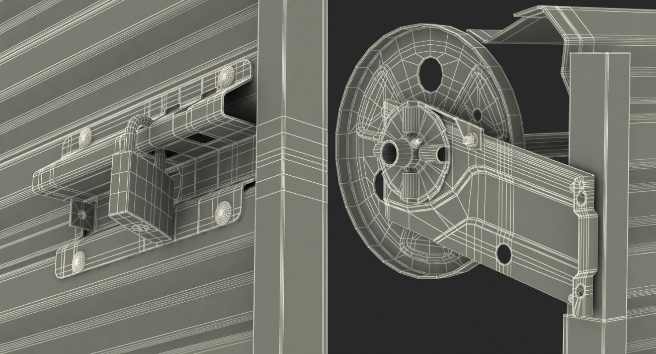 Commercial Rollup Gate Rigged 3D model