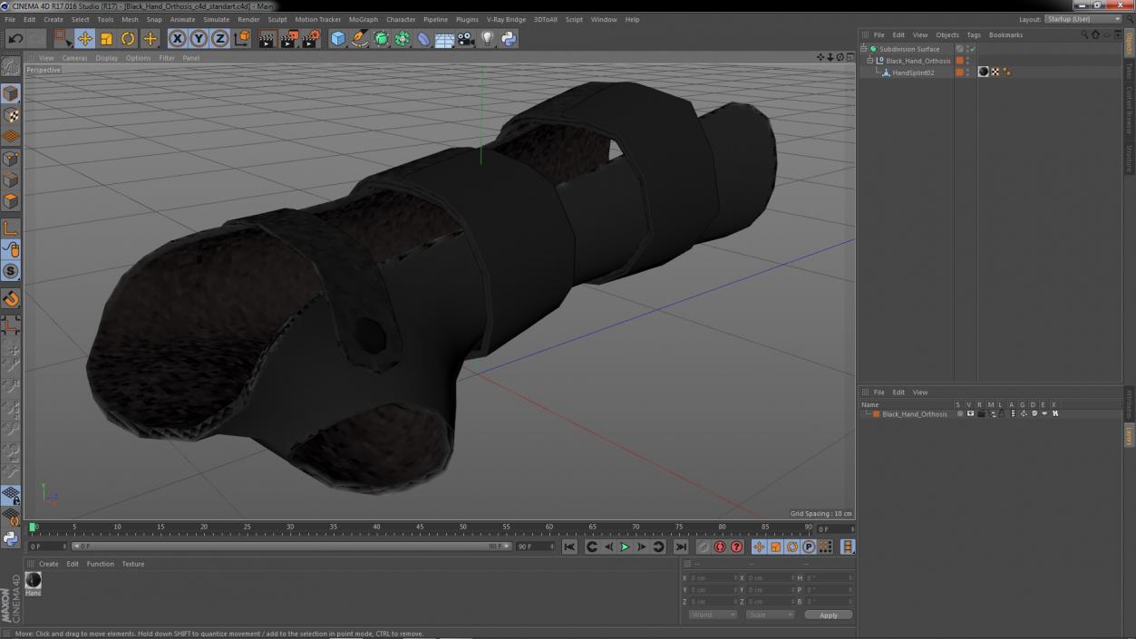 Black Hand Orthosis 3D model