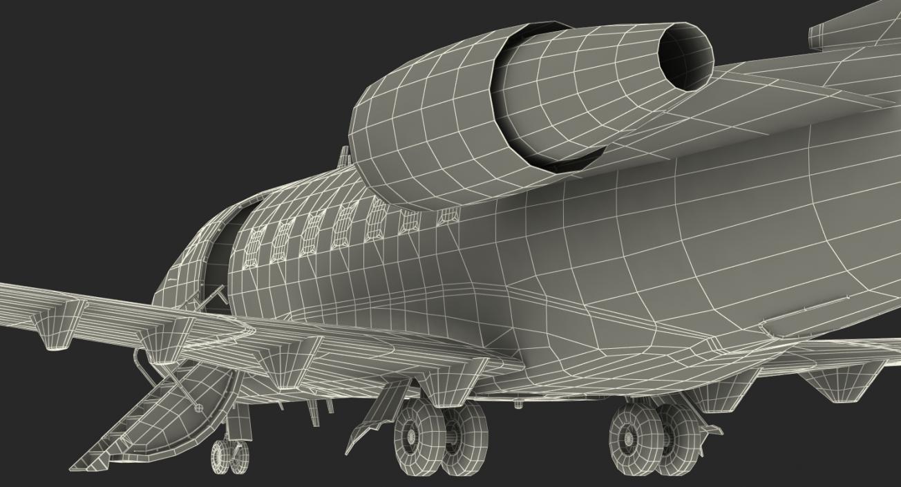 Swiss Air Ambulance Jet Bombardier Challenger 604 3D model