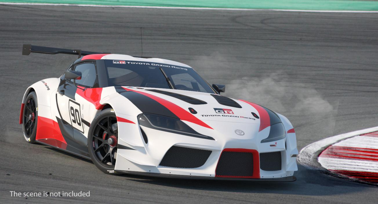 Toyota Supra GR Racing Concept Rigged 3D