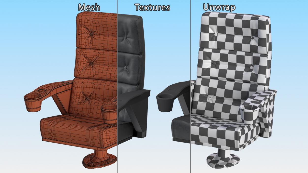 Phantom P40 Leather Cinema Chair 3D