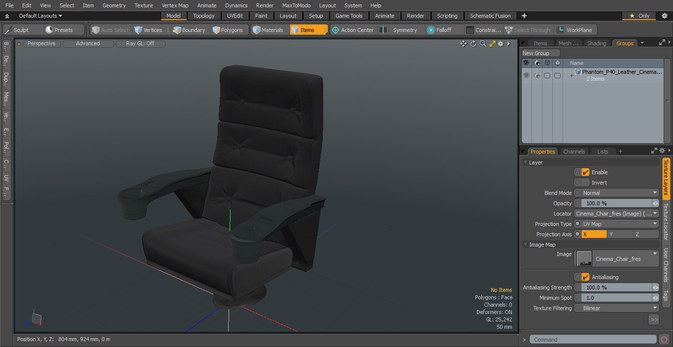 Phantom P40 Leather Cinema Chair 3D