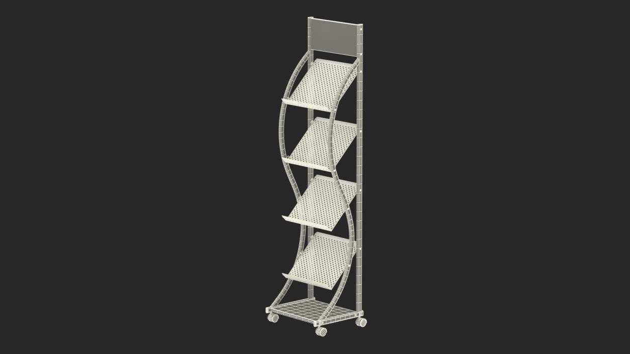 3D model Mockup Magazine Rack Aluminium