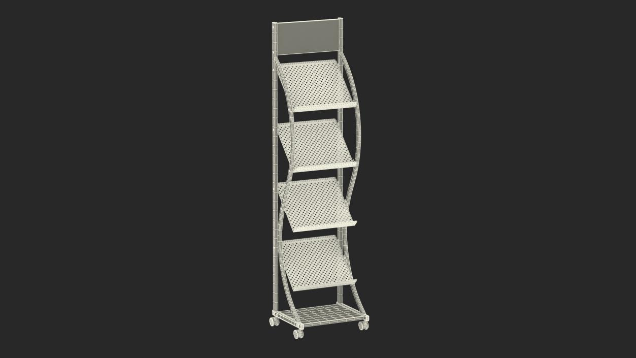 3D model Mockup Magazine Rack Aluminium