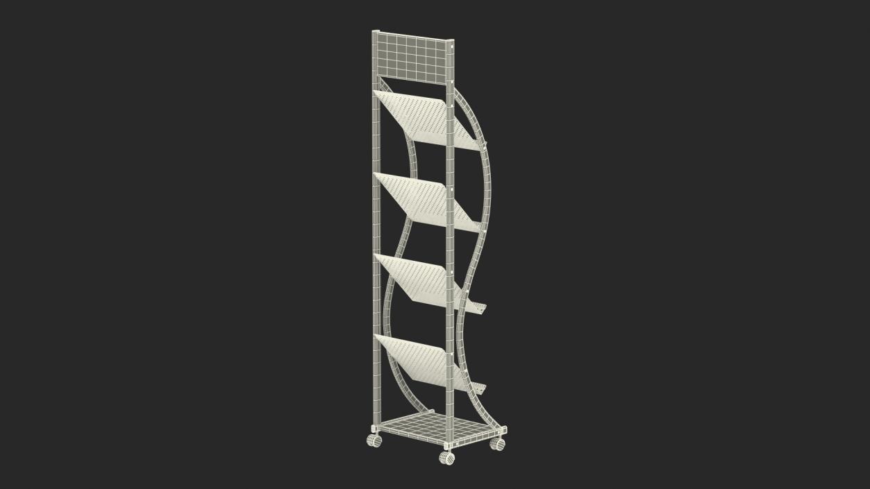 3D model Mockup Magazine Rack Aluminium