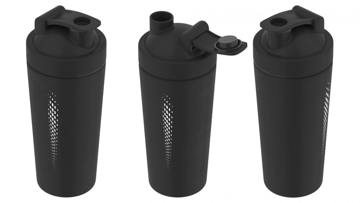 3D Matte Black Protein Shaker