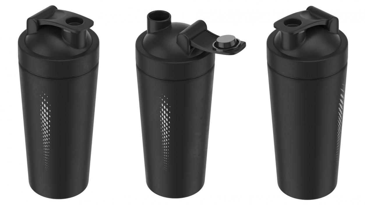 3D Matte Black Protein Shaker