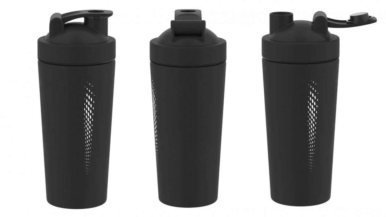 3D Matte Black Protein Shaker