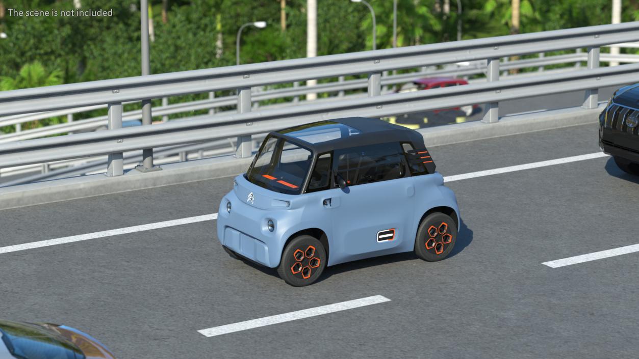 3D model Electric Car Citroen Ami Rigged for Maya