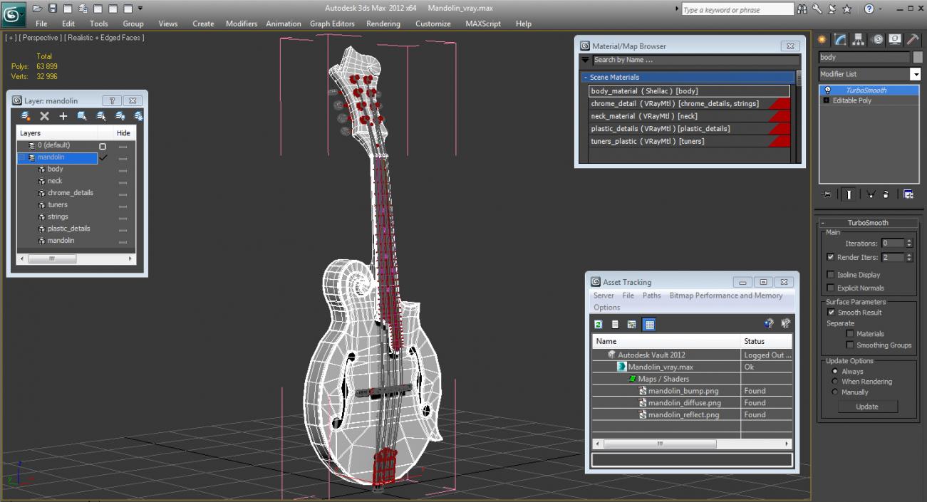 3D model Mandolin