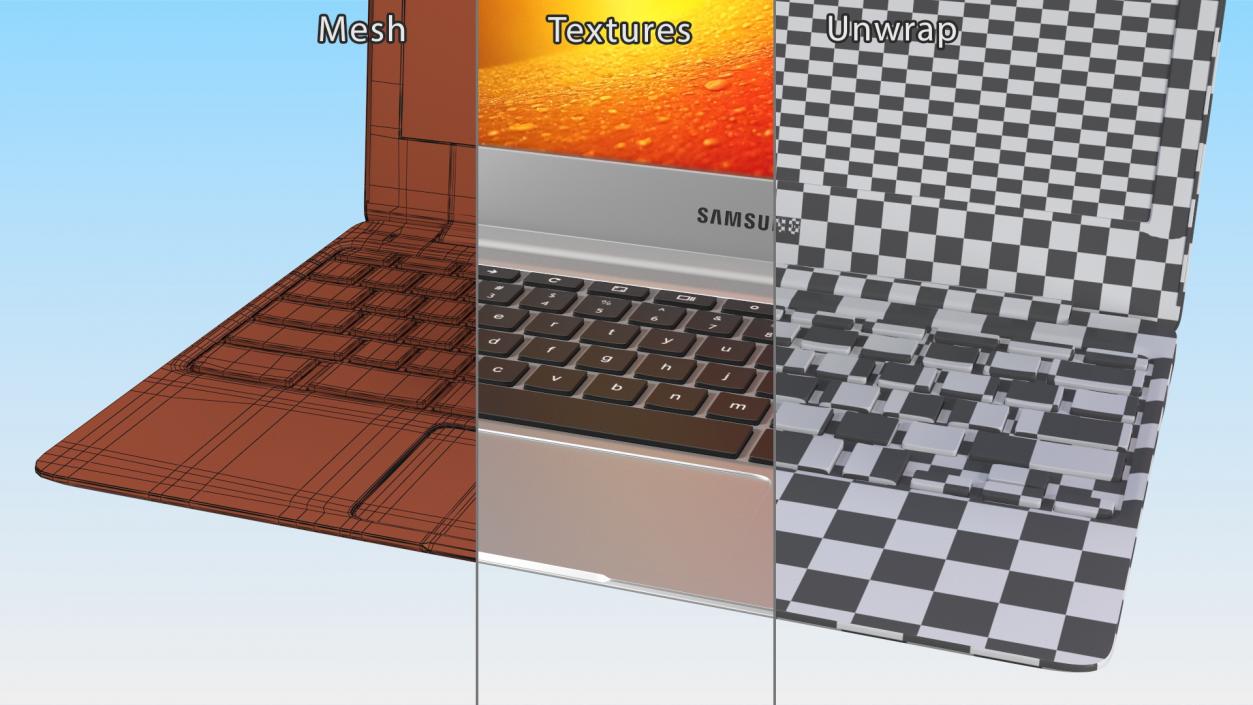 3D Compact Samsung Laptop Chromebook model