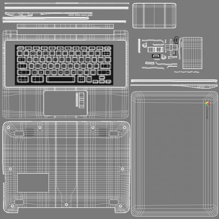 3D Compact Samsung Laptop Chromebook model