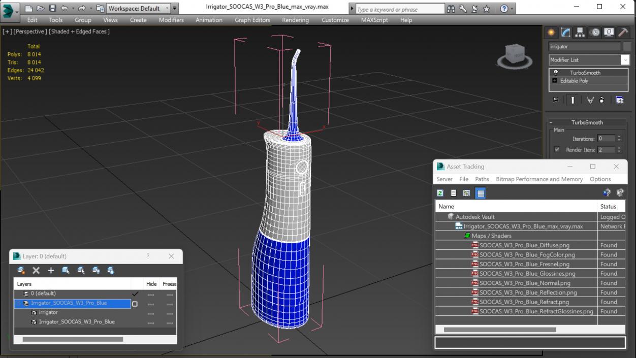 3D Irrigator SOOCAS W3 Pro Blue model