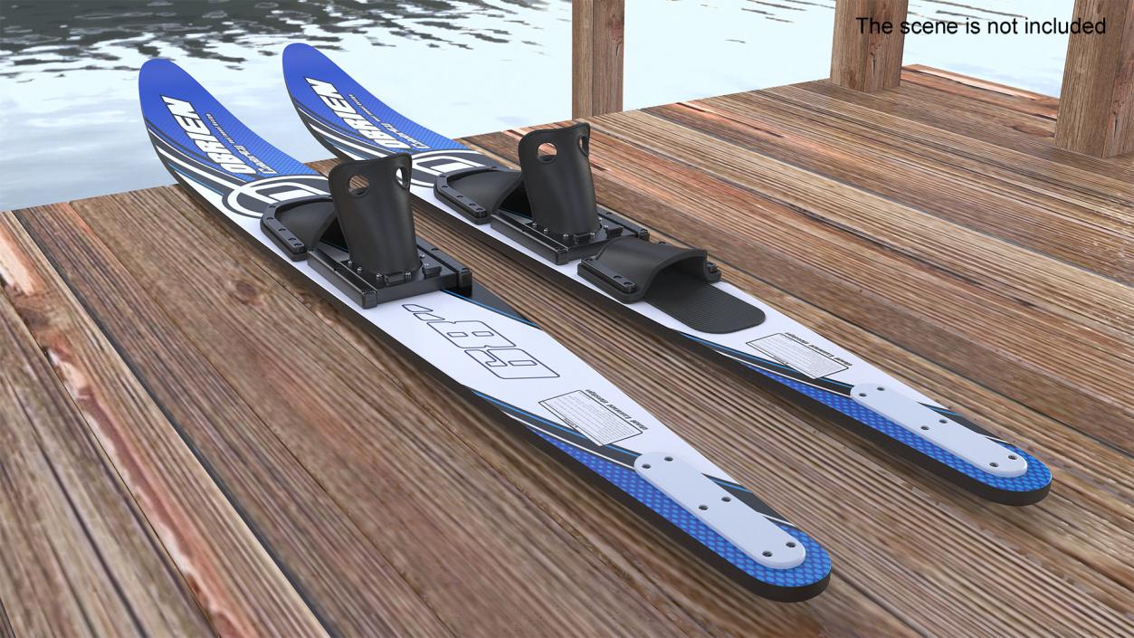 3D Waterskis Obrien Blue