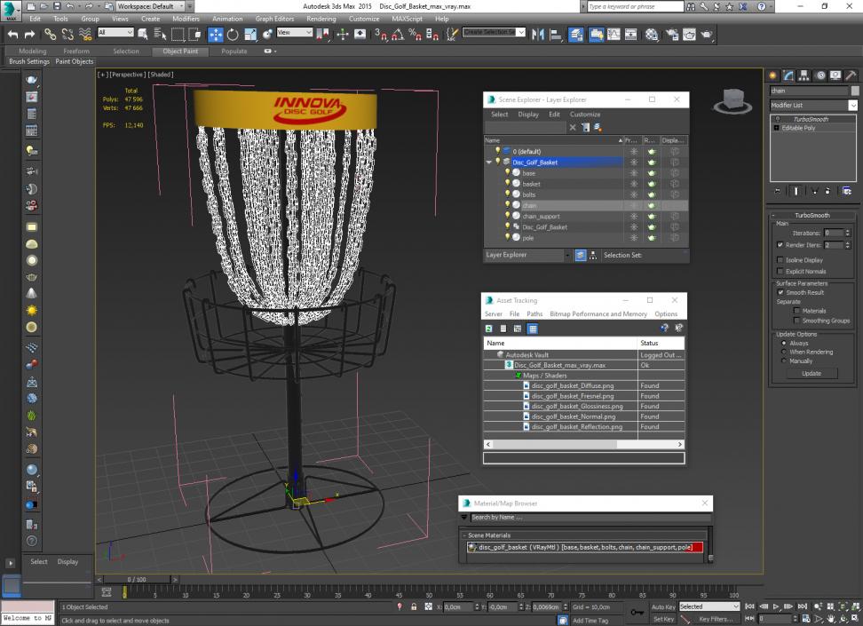 3D Disc Golf Basket