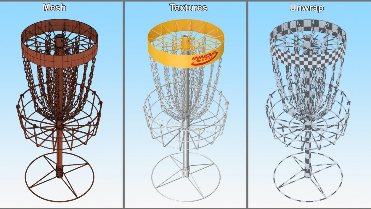 3D Disc Golf Basket