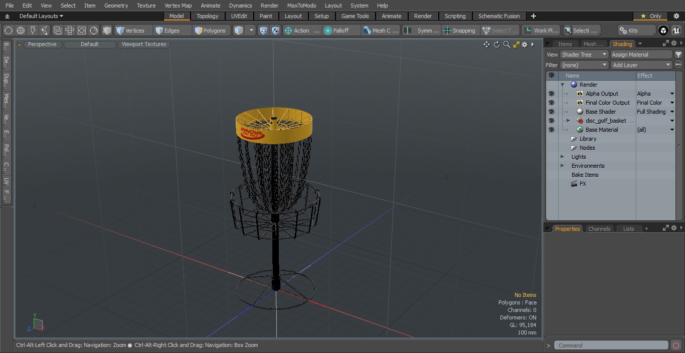 3D Disc Golf Basket