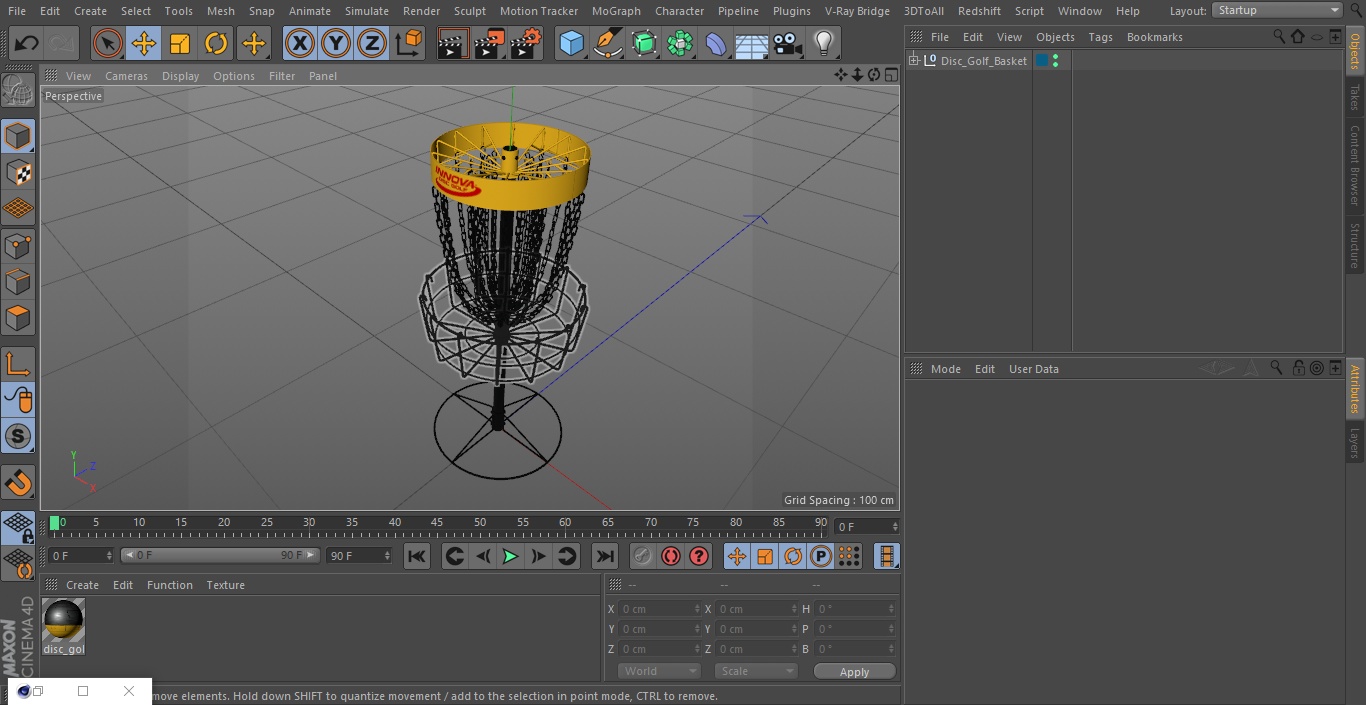 3D Disc Golf Basket