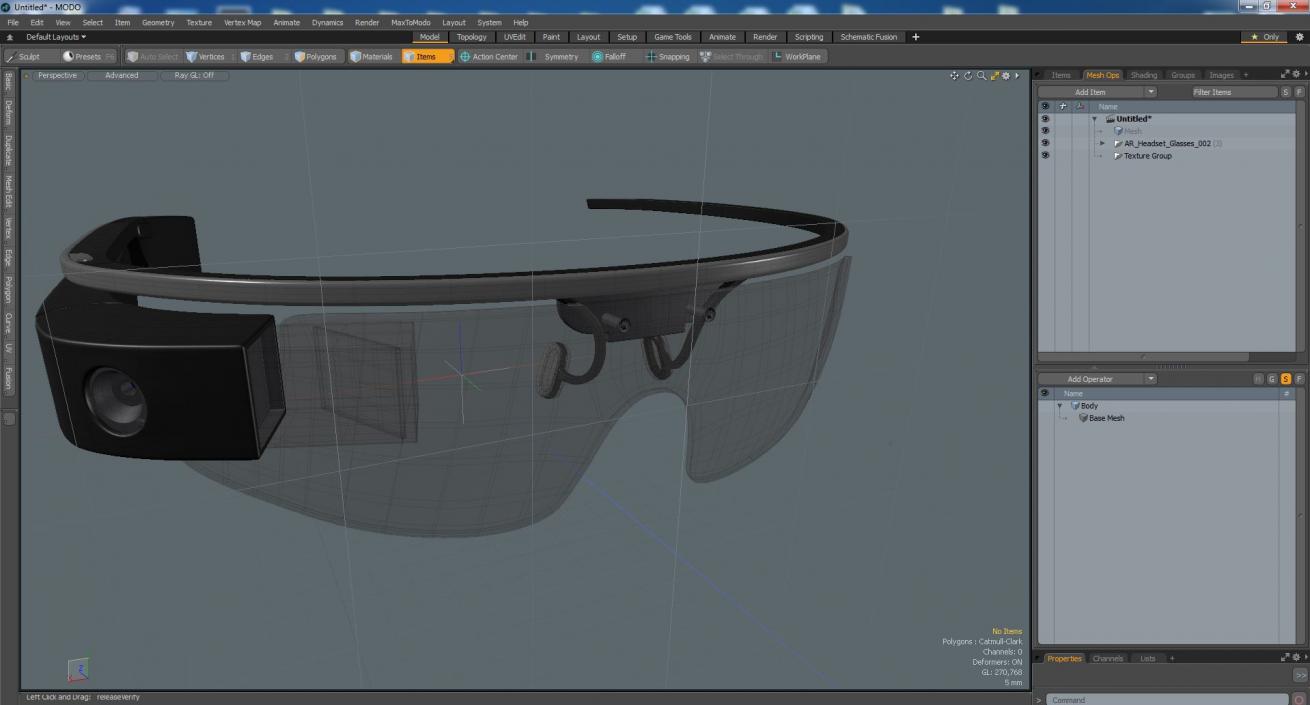 3D AR Headset Glasses model