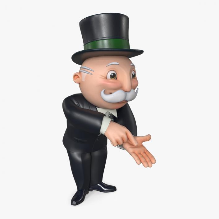 Mr Monopoly Trading Pose for 3D Print 3D