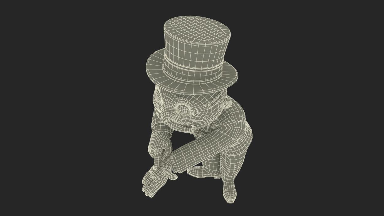 Mr Monopoly Trading Pose for 3D Print 3D