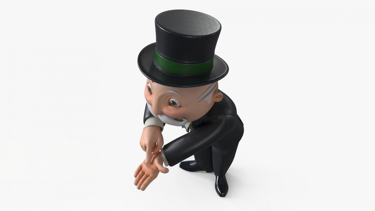 Mr Monopoly Trading Pose for 3D Print 3D