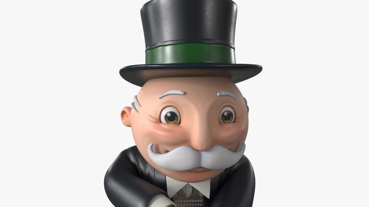 Mr Monopoly Trading Pose for 3D Print 3D