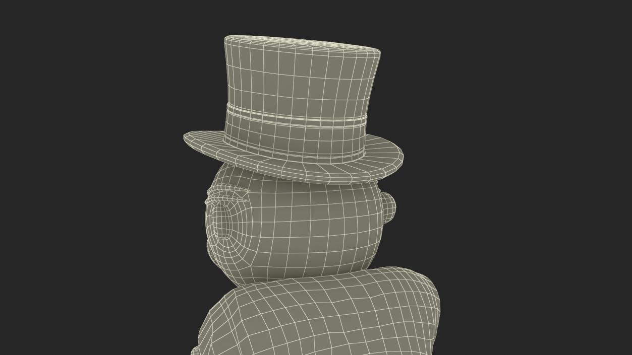 Mr Monopoly Trading Pose for 3D Print 3D