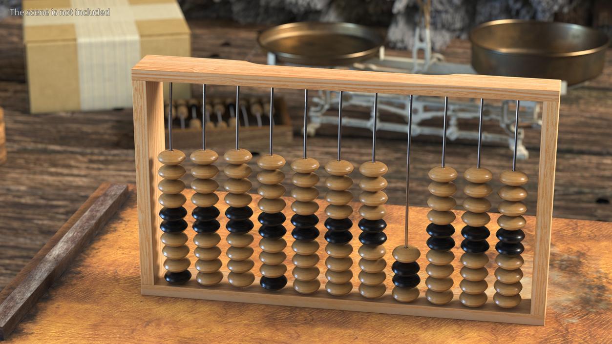 3D model Soviet Wooden Abacus