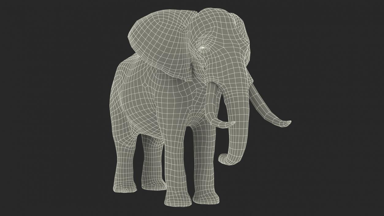 African Elephant Photorealistic Rigged Fur 3D