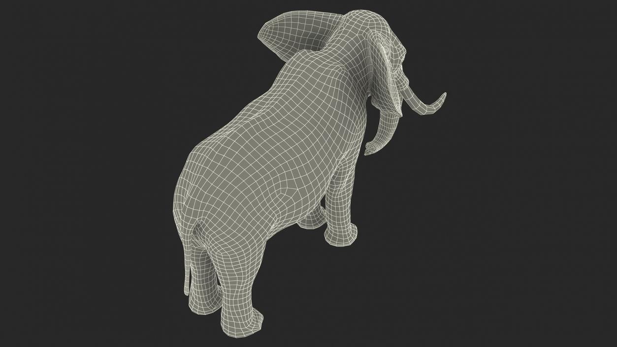 African Elephant Photorealistic Rigged Fur 3D