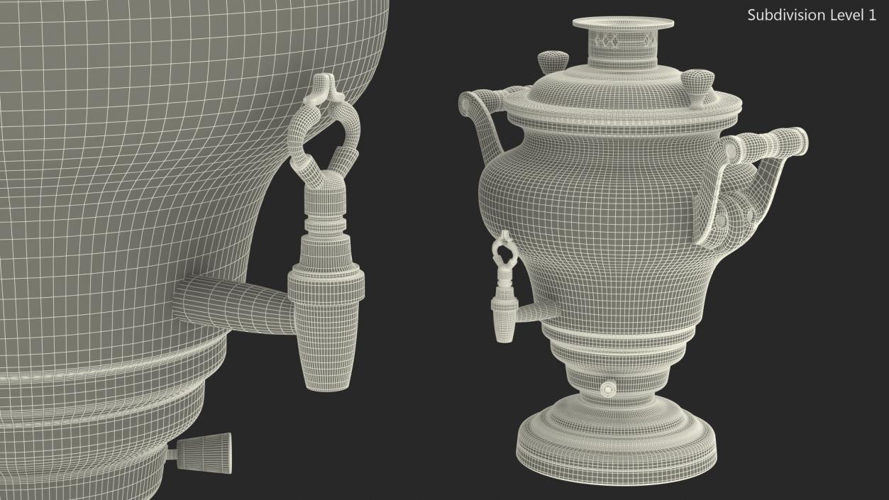 3D Electric Russian Samovar Kettle