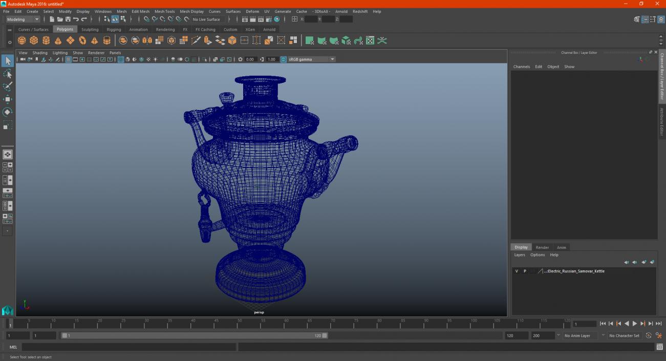 3D Electric Russian Samovar Kettle