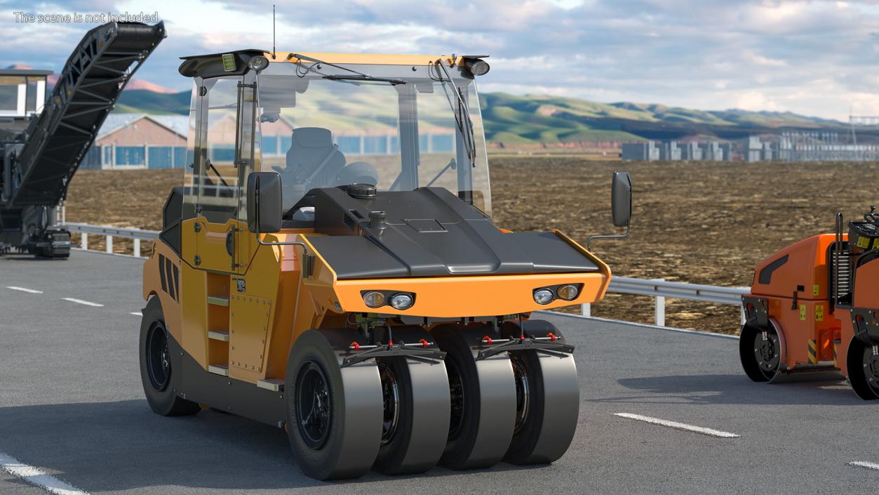 3D model Rigged Road Compactors Collection 6