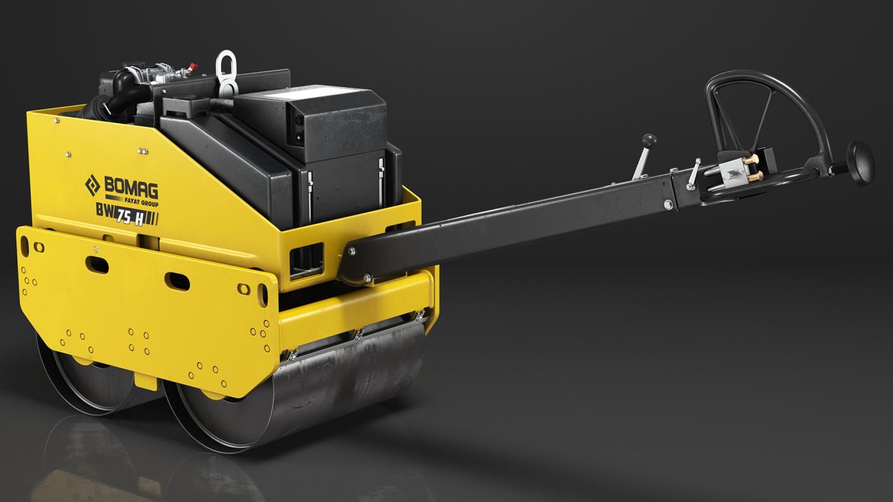 3D model Rigged Road Compactors Collection 6