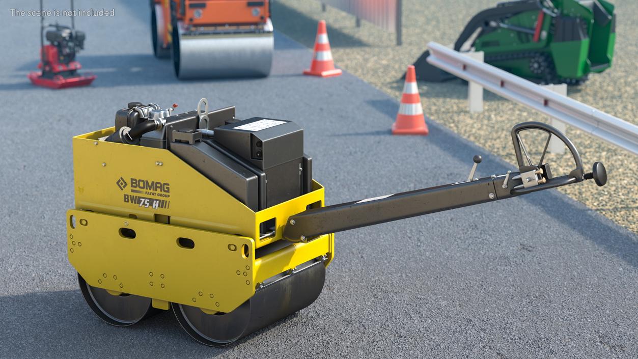 3D model Rigged Road Compactors Collection 6