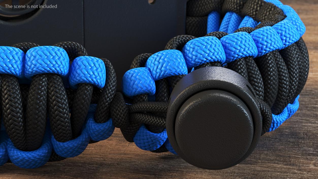 3D Paracord Survival Bracelet Blue