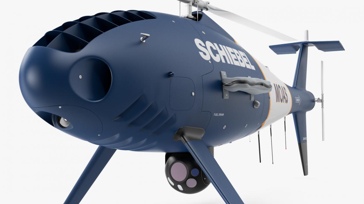 Schiebel Camcopter S100 UAV MOAS Rigged 3D model