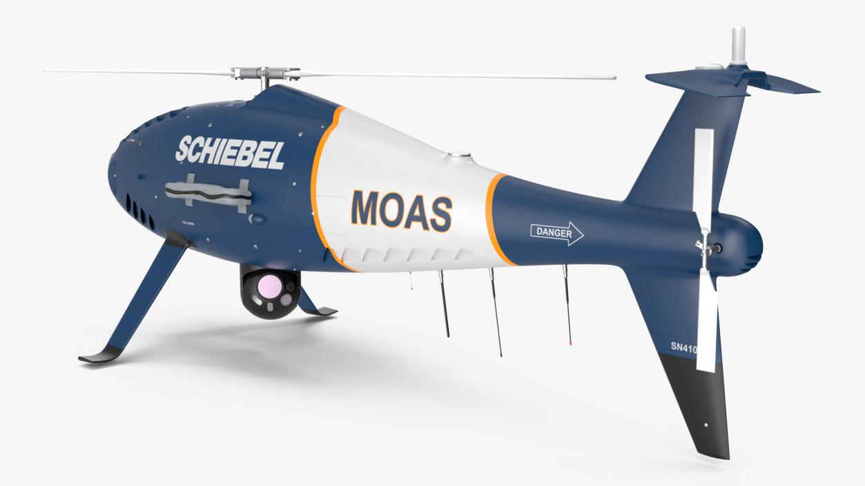 Schiebel Camcopter S100 UAV MOAS Rigged 3D model