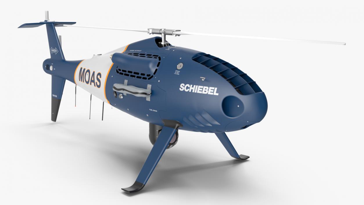 Schiebel Camcopter S100 UAV MOAS Rigged 3D model