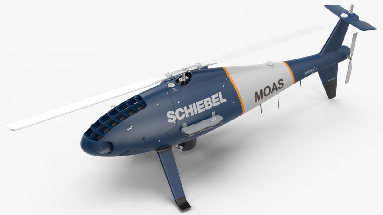 Schiebel Camcopter S100 UAV MOAS Rigged 3D model