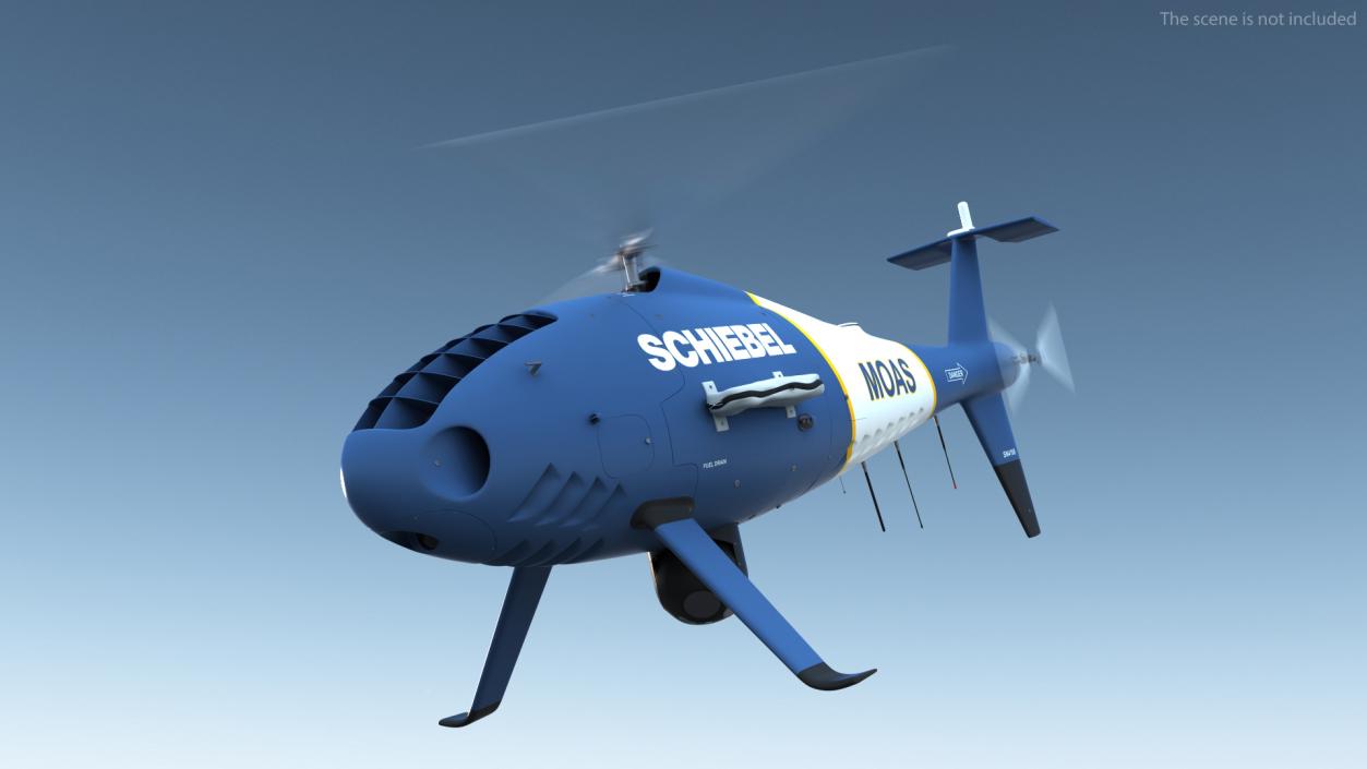 Schiebel Camcopter S100 UAV MOAS Rigged 3D model