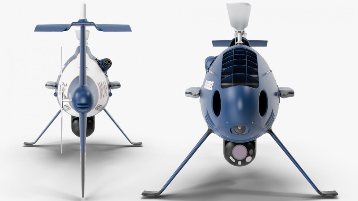 Schiebel Camcopter S100 UAV MOAS Rigged 3D model