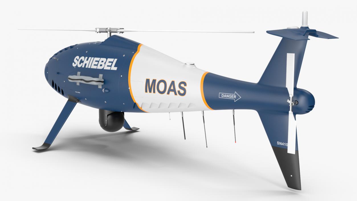 Schiebel Camcopter S100 UAV MOAS Rigged 3D model