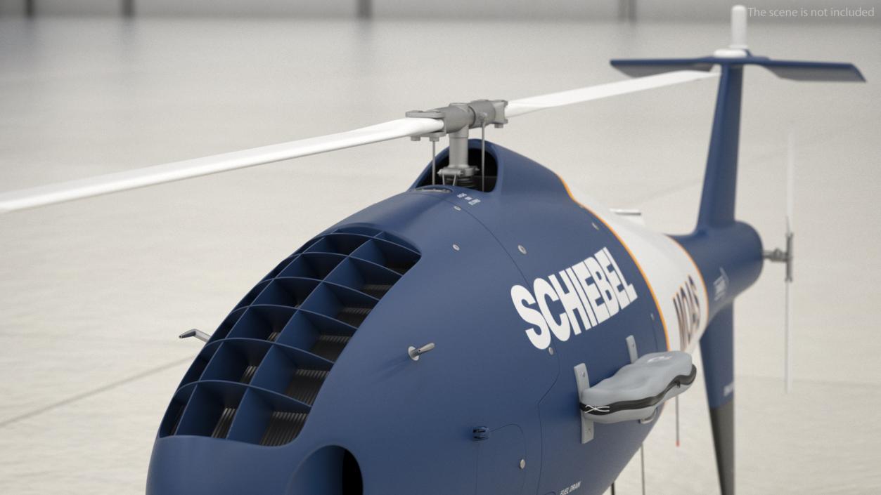 Schiebel Camcopter S100 UAV MOAS Rigged 3D model